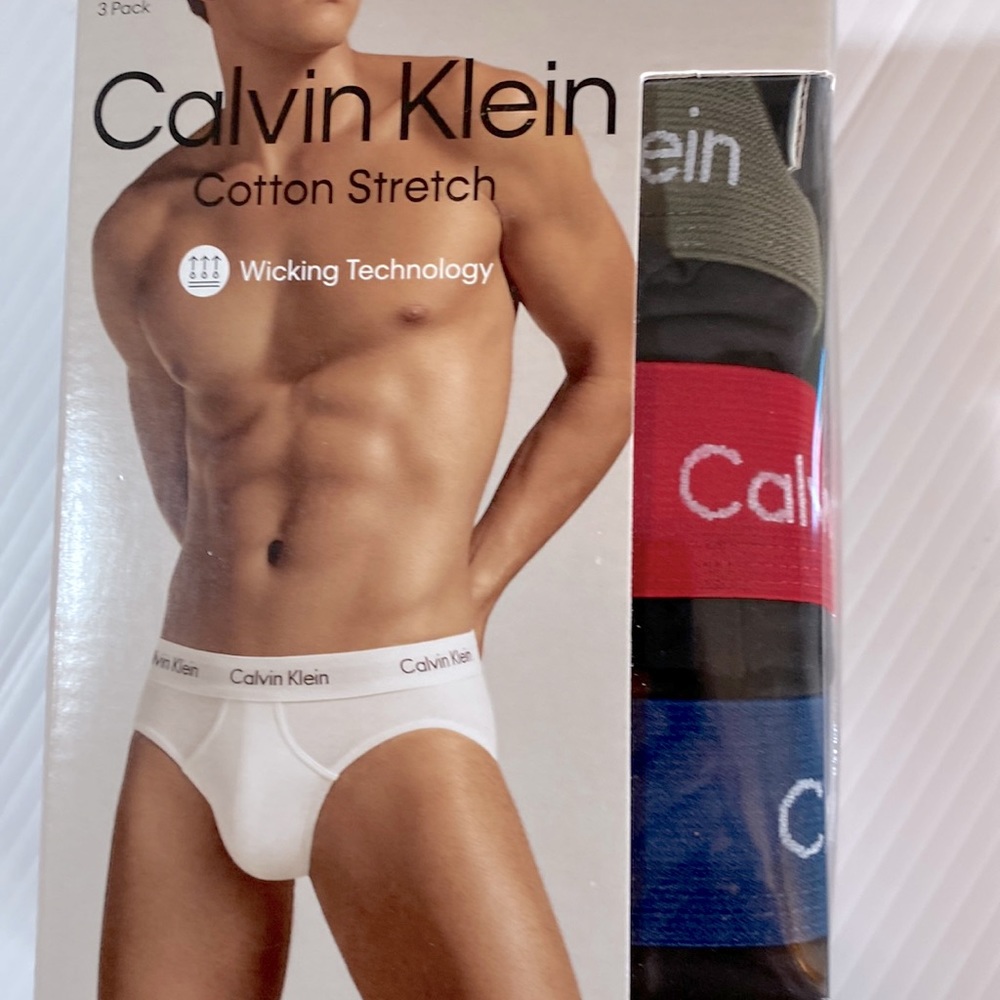 Calvin Klein Black Low-Rise Cotton Stretch Hip Briefs 2XL NWT